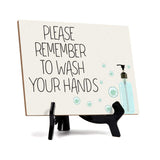 Signs ByLITA Please Remember To Wash Your Hands, Hygiene Table Sign, 6" x 8"