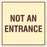 Signs ByLITA Square Not an Entrance Sign - Easy Installation | Durable Material