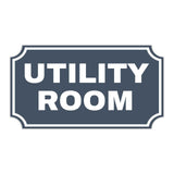 Notched Standard Utility Room Wall or Door Sign | Facilities and Rooms Sign