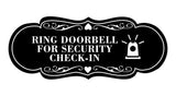 Signs ByLITA Designer Ring Doorbell for Security Check-In Wall or Door Sign