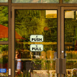 Notched Standard Push Pull (Set) Wall or Door Sign | Warning/Safety/Precaution (2pcs)