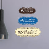 Signs ByLITA Designer All Gender Room Restroom Wall or Door Sign