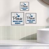 Square Plus Please Wash Your Hands Wall or Door Sign | Office & Workspace Bathroom Signage