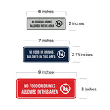 Signs ByLITA Standard No Food or Drinks Allowed in This Area Door or Wall Sign Durable ABS Plastic | Laser Engraved | Easy Installation | Elegant Design