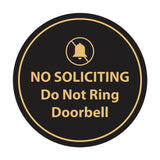 Circle No Soliciting Do Not Ring Doorbell Wall or Door Sign