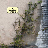 Notched Standard Beware of Dog Wall or Door Sign | Warning/Safety/Precaution