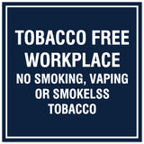 Signs ByLITA Square Tobacco Free Workplace Sign - Easy Installation | Durable Material