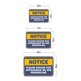 Classic Framed Plus Notice Please Excuse Our Appearance We Are Remodeling Door or Wall Sign | Public Business Signage