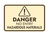 Signs ByLITA Classic Framed Danger: No Entry - Hazardous Materials Door or Wall Sign Easy Installation | Health And Safety | Building And Warning Signs