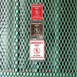 Signs ByLITA Portrait Round Emergency Exit No Entry from This Point ABS Plastic | Easy Installation | Elegant Design Wall or Door Sign