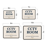 Classic Framed Plus CCTV Room — Authorized Personnel Only — Wall or Door Sign | Specialist Room - Sign