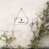 Sacristy 5x10 Hanging Plus Wall or Door Sign | Church Rustic Wood Sign