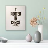 Designs ByLITA Rooted In Christ, Wall Print Art | Religious Home Decor (Unframed or Framed)