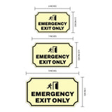 Notched Standard Emergency Exit Only Wall or Door Sign | Warning/Safety/Precaution