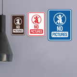 Signs ByLITA Portrait Round No pictures Wall or Door Sign