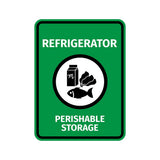 Portrait Round Plus Refrigerator Perishable Storage Door or Wall Sign | Boats & Yachts Signage