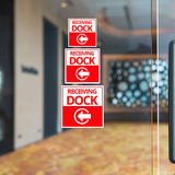 Square Plus Receiving Dock Left Arrow Wall or Door Sign | Health & Safety Warehouse Business Signage