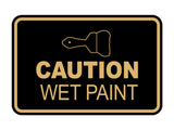 Signs ByLITA Classic Framed Caution Wet Paint Durable Sign | Easy Installation | Elegant Design Wall or Door Sign