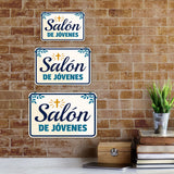 Classic Framed Plus Salón de Jóvenes — Youth Room / Youth Ministry Door or Wall Sign | Spanish - Church Room & Area Signs