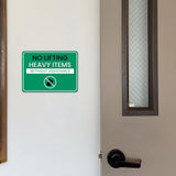 Classic Framed Plus No Lifting Heavy Items Without Assistance Door or Wall Sign | Workplace Safety & First Aid