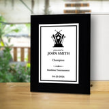 Biathlon Customizable Black Frame Wooden Award Plaque | Easel Mount Option | Achievement and Recognition Personalizable Plaques | Sports Award