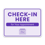 Classic Framed Plus Check-In Here for Your Appointment Door or Wall Sign | Medical Facility Greeting & Reception