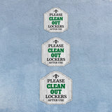 Heritage Plus Please Clean Out Lockers After Use Wall or Door Sign | Public Spaces Signage