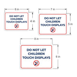 Classic Framed Plus Do Not Let Children Touch Displays Door or Wall Sign | Child Safety Business Signs