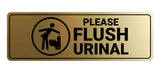 Signs ByLITA Standard Please Flush Urinal Wall or Door Sign