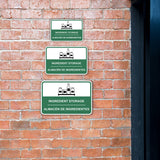 Classic Framed Plus Ingredient Storage Wall or Door Sign | Bilingual Spanish and English Workplace Safety Signage
