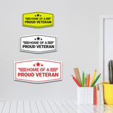 Signs ByLITA Fancy Home of a Proud Veteran Easy Installation | Honor Veterans with Military Signs | US Pride | Businesses and Homes Wall or Door Sign