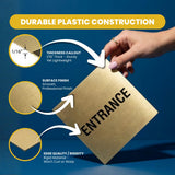 Signs ByLITA Fancy Main Entrance Sign - LEGIBLE Lettering | Durable ABS Plastic | Vibrant Colors | Powerful Foam Tape