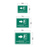 Classic Framed Plus Entrance - مدخل Door or Wall Sign | Bilingual General Signs - Arabic