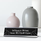 Different Paths, Same Destination Silver Frame Desk Sign (2x8") | Classroom Special Needs Support