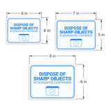 Classic Framed Plus Dispose of Sharp Objects in Designated Containers Door or Wall Sign | Hygiene and Safety Signage