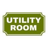 Notched Standard Utility Room Wall or Door Sign | Facilities and Rooms Sign