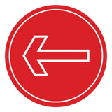 Signs ByLITA Circle Directional Arrow Left Graphic Door or Wall Sign | Easy Installation | Durable Construction | Promote Health And Safety | Caution Warning Sign for Home, Business and Office Spaces