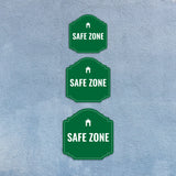 Heritage Plus Safe Zone Wall or Door Sign | Public Spaces Signage
