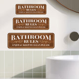 Standard Plus Bathroom Rules Enjoy & Keep It Clean Please Wall or Door Sign | Health And Safety Office Signage