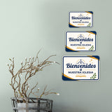 Classic Framed Plus Bienvenidos a Nuestra Iglesia — Welcome to Our Church Door or Wall Sign | Spanish - Church Room & Area Signs