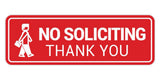 Standard NO Soliciting Thank You (Salesman) Wall or Door Sign