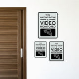 Portrait Round Plus This Waiting Room Is Video Monitored Wall or Door Sign | Office Rules Sign for Waiting Area & Group Sessions