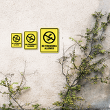 Portrait Round Plus No Fireworks Allowed Wall or Door Sign | Home Safety Sign