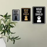 Signs ByLITA Portrait Round Wear Face Shield Wall or Door Sign