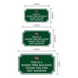 Notched Standard 'This is A Smoke Free Building Thank You for NOT Smoking' Wall or Door Sign