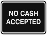 Signs ByLITA Classic Framed NO CASH ACCEPTED Door or Wall Sign Durable Plastic | Easy Installation | Elegant Design