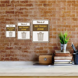 Portrait Round Plus This Is a No Trash Zone Wall or Door Sign | General Kitchen and Food-related