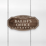 Victorian Plus Bailiff's Office Wall or Door Sign | Legal and Courtroom Decoration