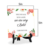 Since We Have Such A Hope, We Are Very Bold. Corinthians 3:12 5"x 5" Square Table Sign With Acrylic Easel | Religious Bible Quotes Decor