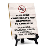 Customer Notification Bilingual Table Signs with Acrylic Stand (6x8“)